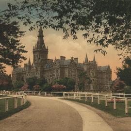 View of Ormond College from north west, University of Melbourne, circa 1902-1917.