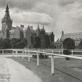 View of Ormond College, University of Melbourne, circa 1910.