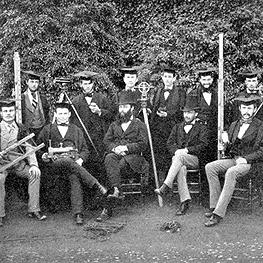 William Charles Kernot and students, University of Melbourne, circa 1875.