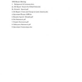 1992 Mexico Meeting [index]