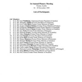 3.Vienna Plenary LOP [list of participants]