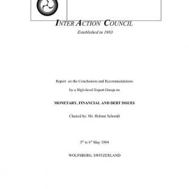 2 EG [expert group] Report -  Monetary, Financial and Debt Issues