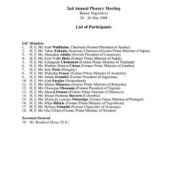 3. Brioni Plenary LOP [list of participants]
