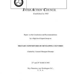 3. EG [expert group] Report -Military Expenditures by Developing Countries