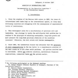 8. Exec Comm. Int`l Debt Quetion