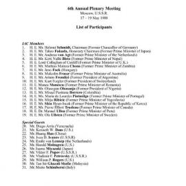 4. Moscow Plenary LOP [list of participants]