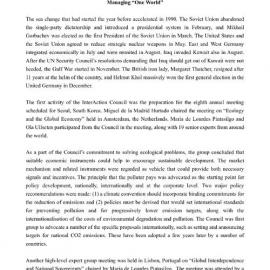 1. Eighth Plenary Meeting - Background and Summary