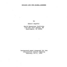2. EG [expert group] Report - Ecology and the Global Economy
