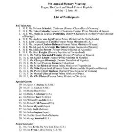 4. Prague Plenary LOP [list of participants]