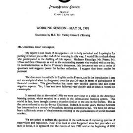 9. Gscard d`Estaing Statement