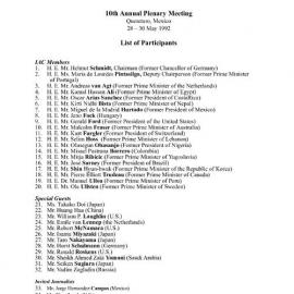 4. Queretaro Plenary LOP [list of participants]