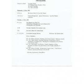 5. Plenary Schedule