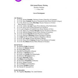 3. Dresden Plenary LOP [list of participants]