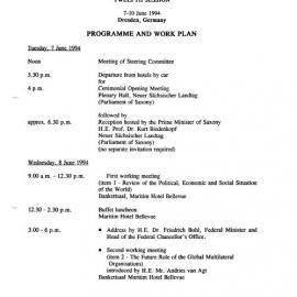 4. Plenary Schedule