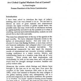 7a. Furgler Paper- Global Financial Market