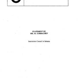 8f.  Gorbachev - Statement