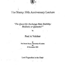 3d. Volcker The Quest for Exchange Rate Stability