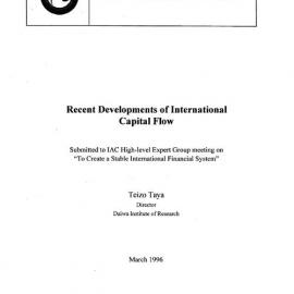 3f. Taya Recent DeveLOP [list of participants]ments of International Capital Flow