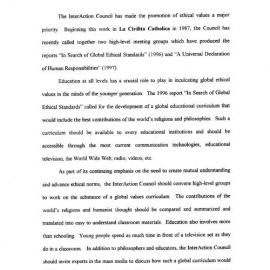 3c. Curriculum on Ethical Values