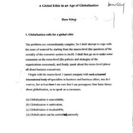 3d. Global Ethic in Globalization