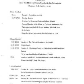 6. Plenary Schedule