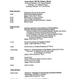 5. Plenary Schedule