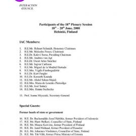 4. Helsinki Plenary LOP [list of participants]