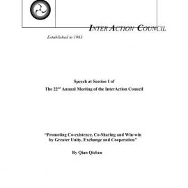 9. Qian Qichen speech