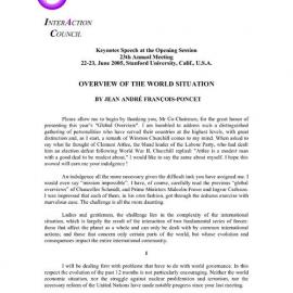 7. Keynote Speech - Francois-Poncet