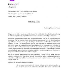 2q. Makarios - Orthodoxy Today