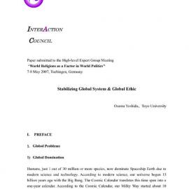 2z2. Yoshida_Stabilizing Global System & Global Ethic