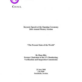 6. Keynote speech-Hans Blix