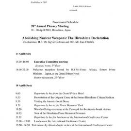 6. Plenary Schedule