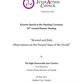 5. Keynote Speech - Chretien