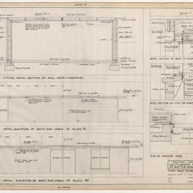Knottywood Flats, at 63 Wattle Road, Hawthorn. Structural and Window Details