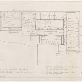 Knottywood Flats, at 63 Wattle Road, Hawthorn. Site Plan Showing Finished Ground Levels