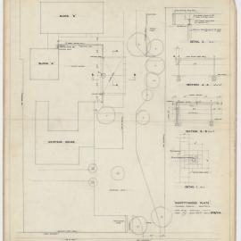 Knottywood Flats, at 63 Wattle Road, Hawthorn. Plan, Sections and Details