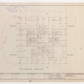 Aberfeldie Flats, 557 Toorak Rd, Typical Floor Plan - First to Sixth