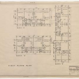 Canterbury Court Flats, Toorak, for A W Dexter Esq. First Floor Plan