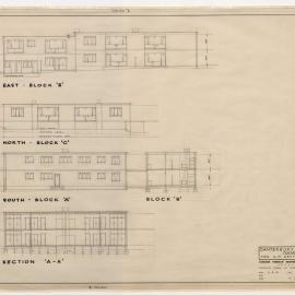 Canterbury Court Flats, Toorak, for A W Dexter Esq. North, South, East Blocks