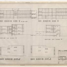 Currawong Flats, Northbourne Avenue, Canberra. Elevations