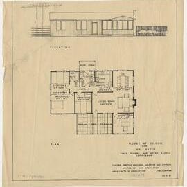 House at Eildon for Mr. Hatch. State Rivers and Water Supply Commission. Elevation Plan