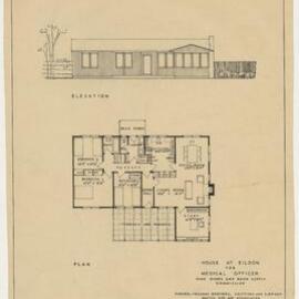 House at Eildon for Medical Officer.  State Rivers and Water Supply Commission. Elevation Plan