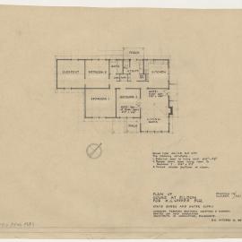 Plan of House at Eildon for Mr. M G Speedie Esq. State Rivers and Water Supply Commission.