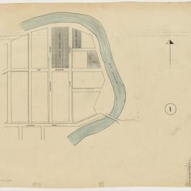 Precut Housing for the Victorian Railways. Site Development Investigation, Site No. 1 Maribyrnong, M.M.B.W. Plan 204