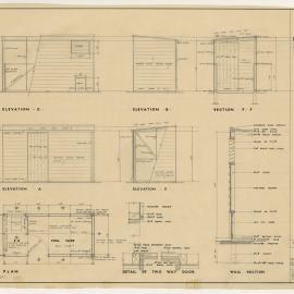[Victorian Pre-cut Housing] E.C. and Fuel Shed. Horizontal Boarding