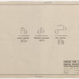 House for J D Gates Esq. Metal Folding Detail