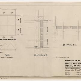 House for J D Gates Esq. Detail of Front Door