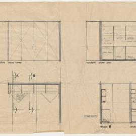 Estates House. Head Office. Plan, Elevations and Sections
