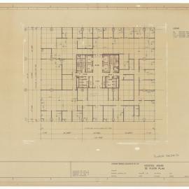 Estates House. 22 Floor Plan. Annotated "3 July 1974"